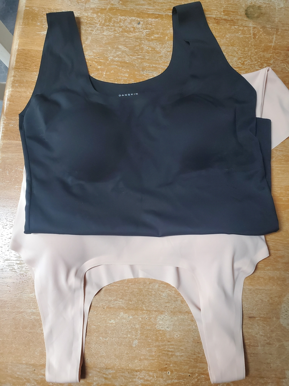Set Of TWO Danskin Black and Nude Camisoles NWOT Size M